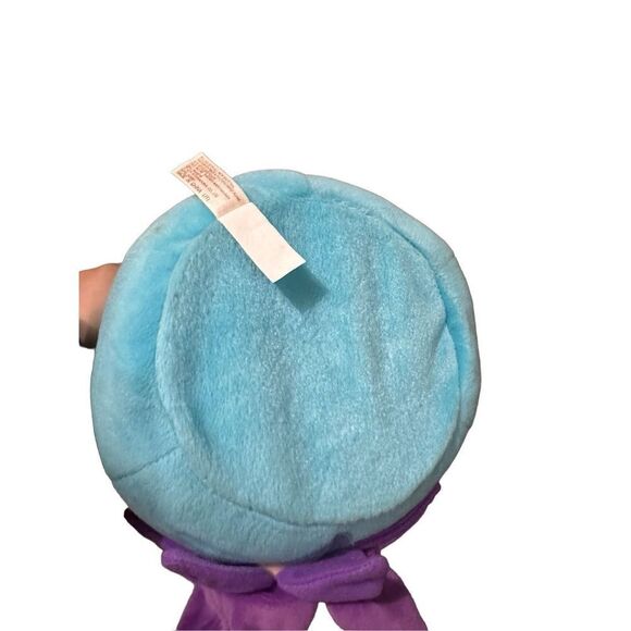 Vintage Dan Dee Dandee Plush Basket Flower with Smiley Face Blue Purple New - Picture 6 of 12